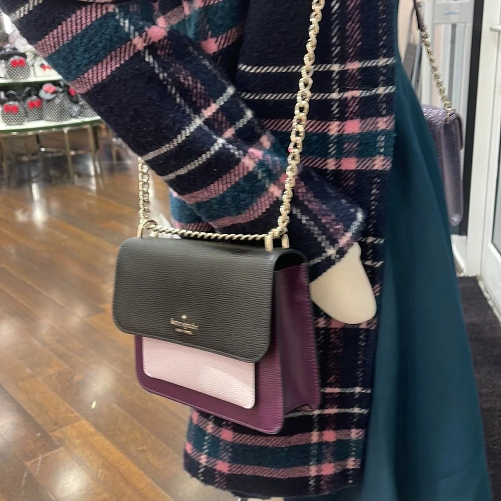 Kate Spade Remi Flap Chain Crossbody 
Colorblock 
Ripe Plum - Picture 9 of 16